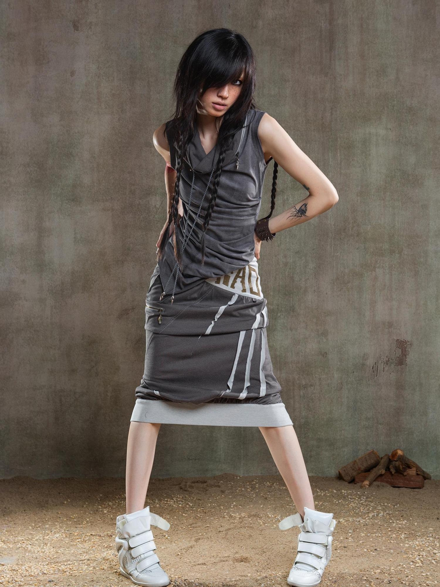 ARIADNAw Punk Asym Fold Vest Multi Wear Vintage Summer