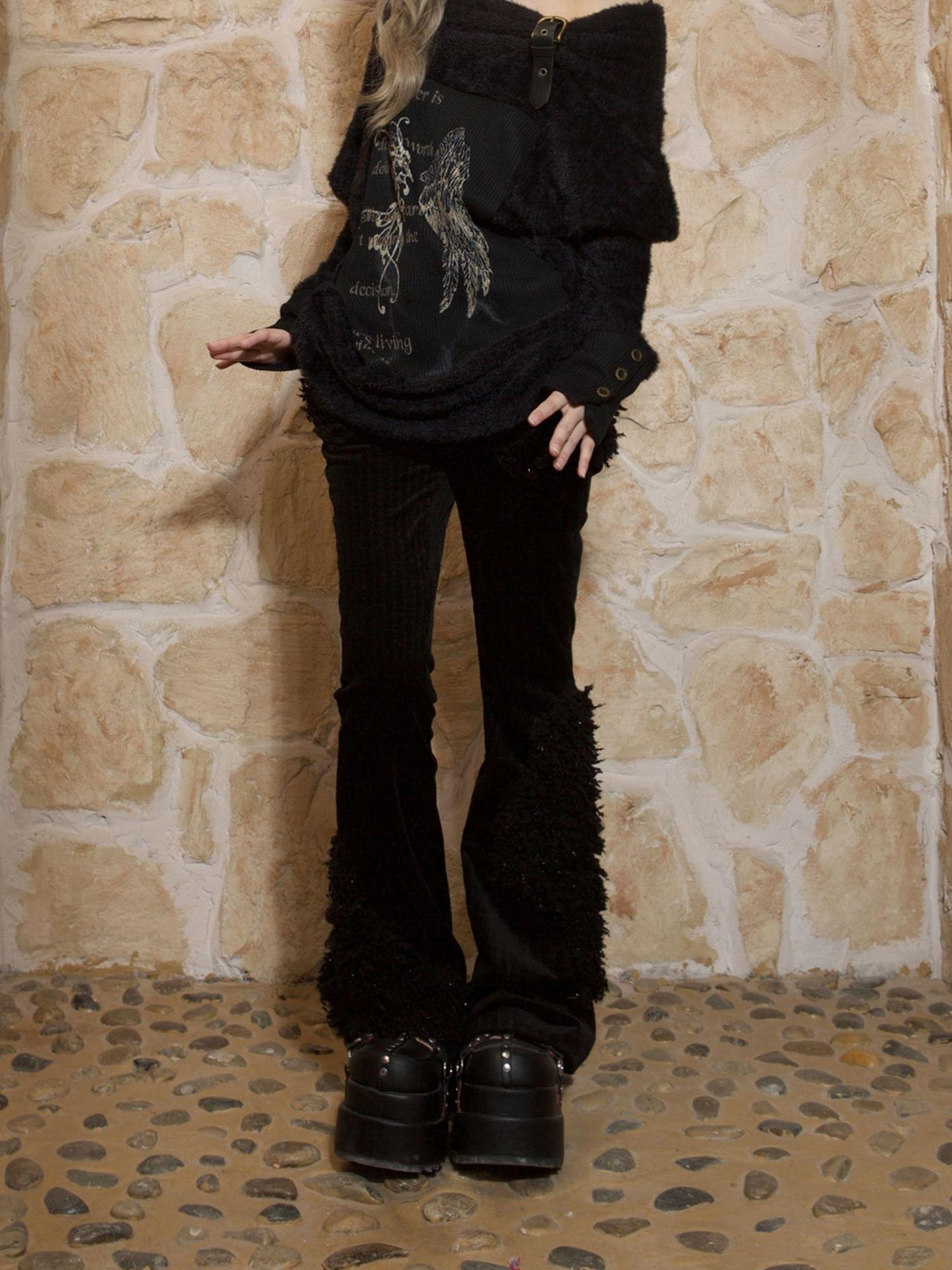 ARIADNAw Punk Bat Sleeve Knit Top