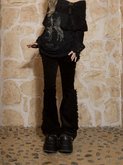 ARIADNAw Punk Bat Sleeve Knit Top