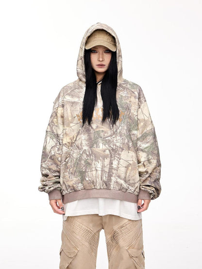 Peoplesense Punk Camo Unisex Vintage Hoodie Jm 8064 Aw 24