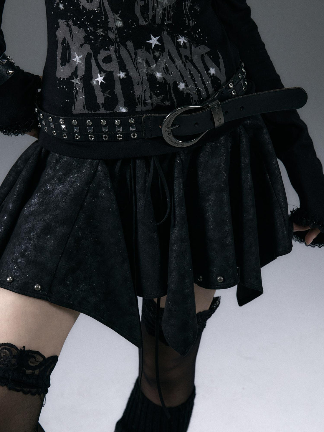 Punk Chic Rhinestone Leather Belt for Women Fashion Belt