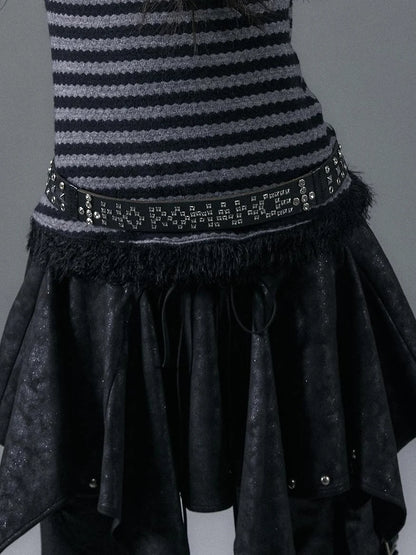 Punk Chic Rhinestone Leather Belt For Women Fashion Belt