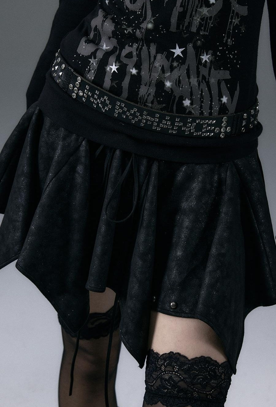 Punk Chic Rhinestone Leather Belt for Women Fashion Belt