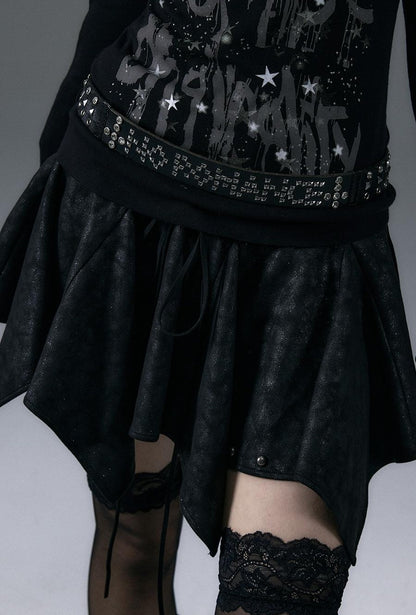 Punk Chic Rhinestone Leather Belt for Women Fashion Belt