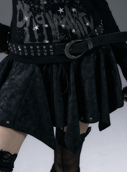 Punk Chic Rhinestone Leather Belt for Women Fashion Belt