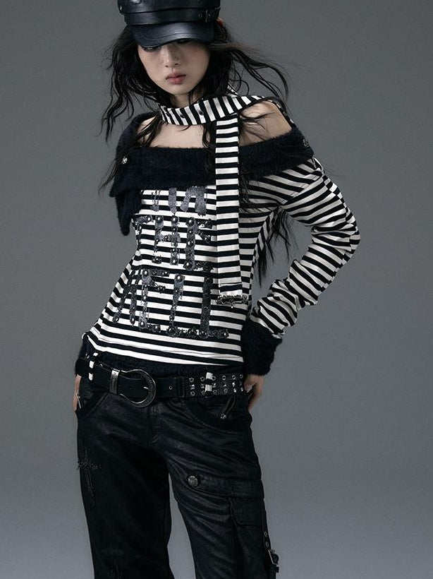 Punk Chic Rhinestone Leather Belt for Women Fashion Belt