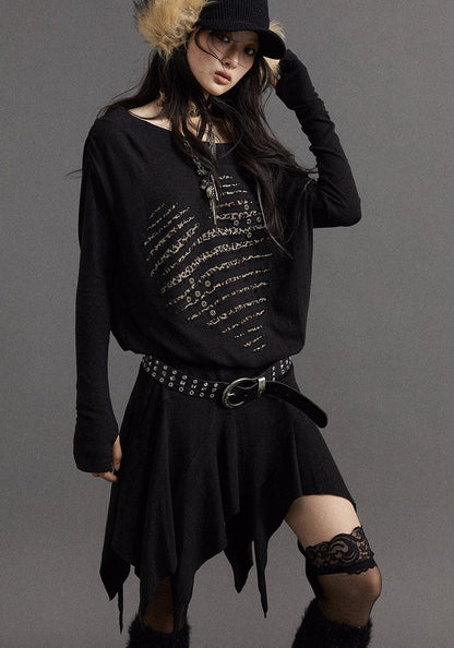 Punk Chic Rhinestone Leather Belt for Women Fashion Belt