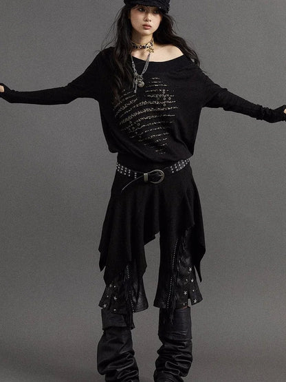 Punk Chic Rhinestone Leather Belt For Women Fashion Belt