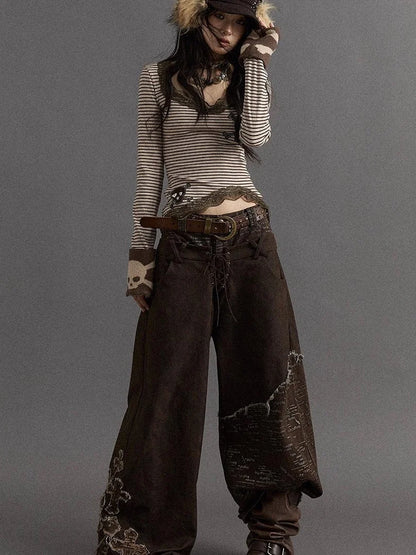 Punk Chic Rhinestone Leather Belt For Women Fashion Belt