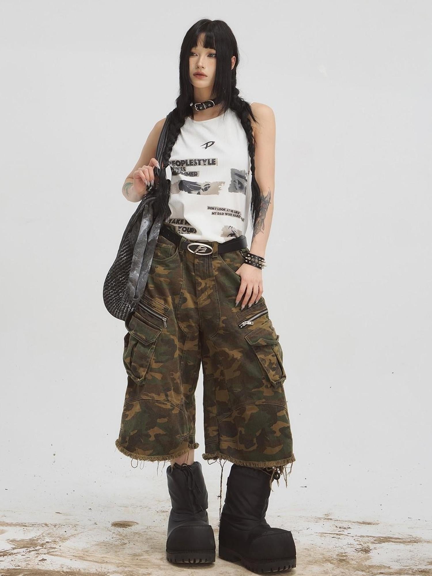 Peoplesense Punk Grunge Wrinkled Underarm Tote Vintage Soft Crossbody Bag