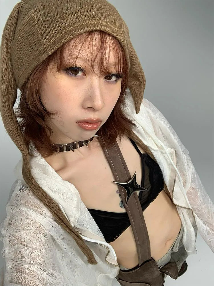 Punk Japanese Harajuku Studded Choker Necklace
