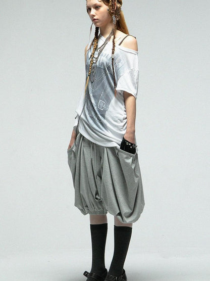 Doublepunch Punk Knit Sleeveless Tee With Digital Print T-Shirt