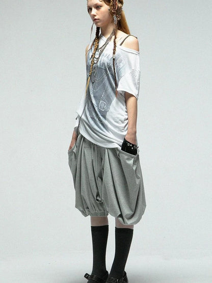 Punk Knit Sleeveless Tee With Digital Print T-Shirt