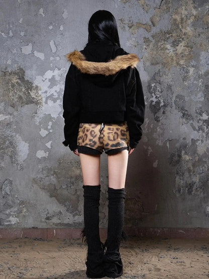 Punk Patchwork Split Jacket Loose Streetwear Coat