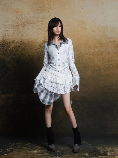 Punk Plaid Contrast Panel Dress Rebellious Spring Style