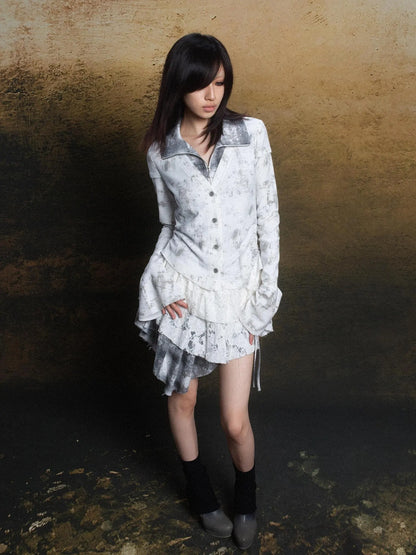 Punk Plaid Contrast Panel Dress Rebellious Spring Style