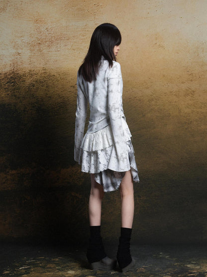 ARIADNAw Punk Plaid Contrast Panel Dress Rebellious Spring Style