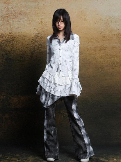ARIADNAw Punk Plaid Contrast Panel Dress Rebellious Spring Style