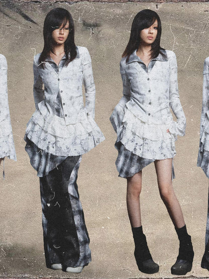 ARIADNAw Punk Plaid Contrast Panel Dress Rebellious Spring Style