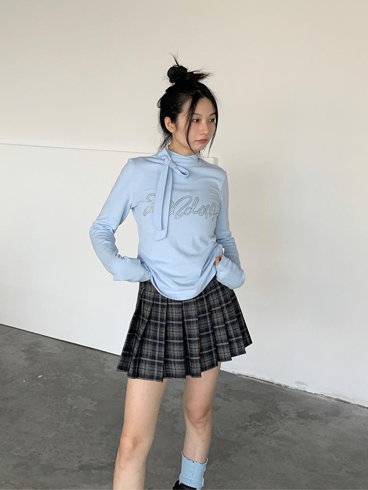 Punk Plaid Pleated Mini Skirt Mid Waist Lined A-Line Skirt