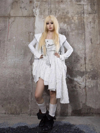 Punk Print Hooded Sweatshirt Spring Women Long Sleeve Top