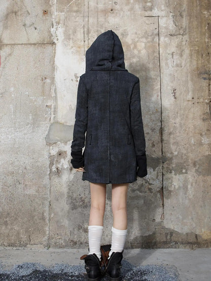 Punk Print Hooded Sweatshirt Spring Women Long Sleeve Top