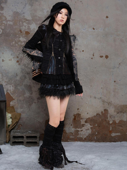 ARIADNAw Punk Revival Recyclable Bubble Collar Blouse