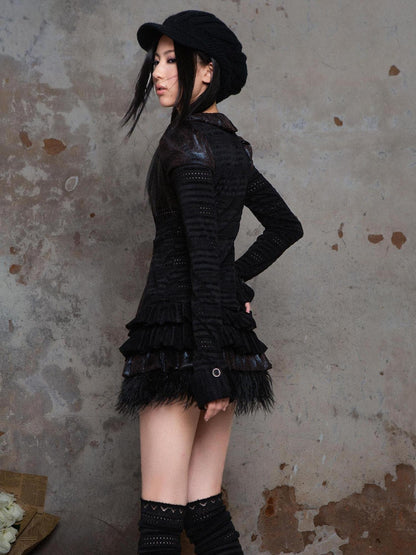 ARIADNAw Punk Revival Recyclable Bubble Collar Blouse