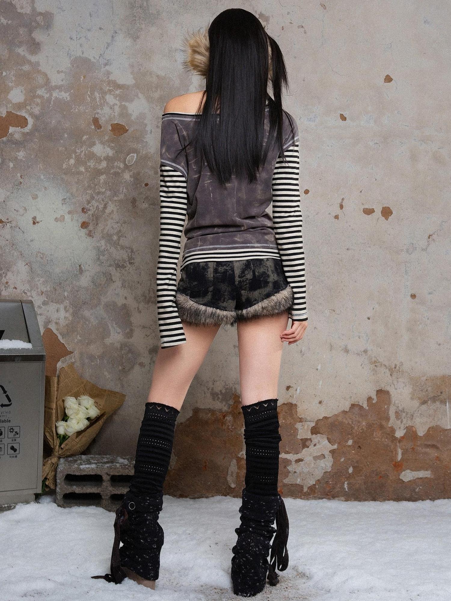 ARIADNAw Punk Revival Tencel Blend Cropped Knit Top