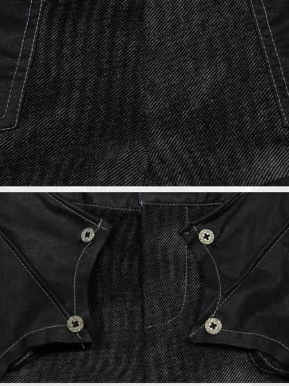 Punk Rock Fledermaus-Jeansshorts, niedrige Leibhöhe, schmale Passform 