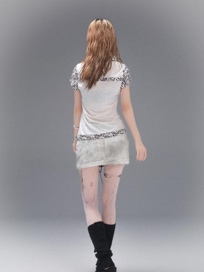 ARIADNAw Punk Rock Polo Tee Ariadnaw Print Summer Streetwear