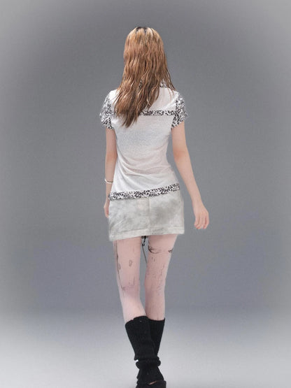 Punk Rock Polo Tee Ariadnaw Print Summer Streetwear