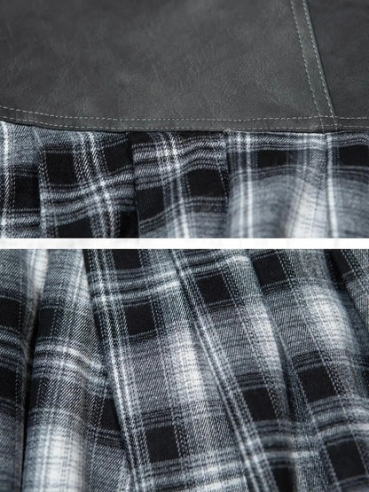 Punk Rock Vintage Asym Pleat Low Waist Skirt All Season