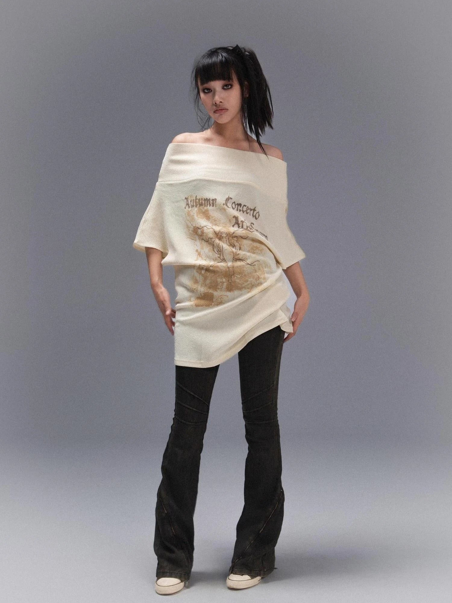 Punk Street Vintage Batwing Sleeve Thermal T Shirt