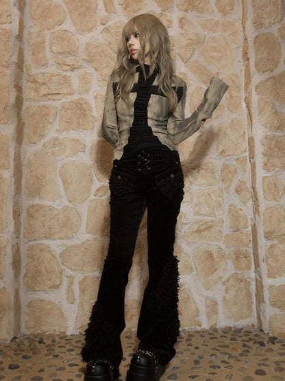 Punk Street Y2K Crossover Slim Fit Long Sleeve Knit Tee