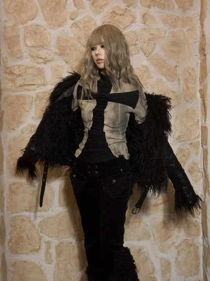 Punk Street Y2K Crossover Slim Fit Long Sleeve Knit Tee