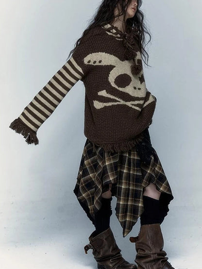 Punk Y2K Rebel Skull Rabbit Hooded Sweatshirt