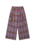 Unstoried Plaid Wide Leg Trousers