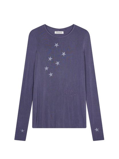 Starry Sunscreen Print Knit Tee