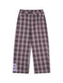 Achihara Mosaic Checkered Wide Leg Trousers With Embroidered Cuffs