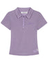 Achihara Glassine Polo Tee Slim Fit Breathable Short Sleeve Top