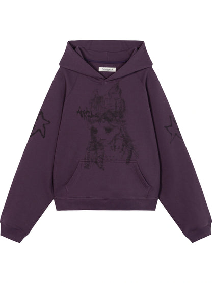Stars Me Hooded Jacket Women Spring Fall 2025 New Casual Outerwear