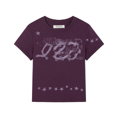 Update Achihara Gray Print Short Sleeve T-Shirt Unisex