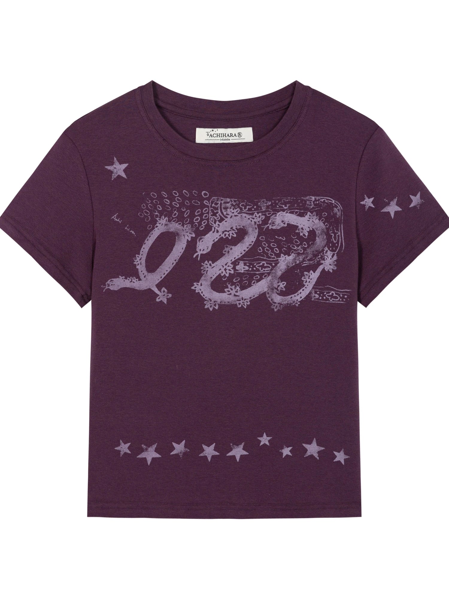 Gray Print Short Sleeve T-Shirt Unisex