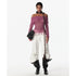 2th Desire Lace Up Crochet Sweater With Fringe Detail
