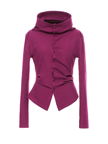 Slim Merino Top Raspberry Tie Front Versatile Knitwear