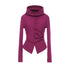 YOSHUYUKI  Slim Merino Top Raspberry Tie Front Versatile Knitwear