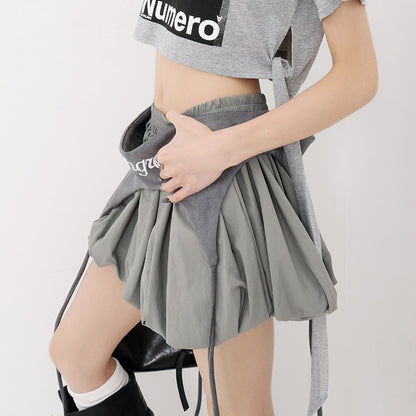 QIUQIU_STUDIO_American_Character_Letter_Print_Tie_Waist_Round_Neck_Women&