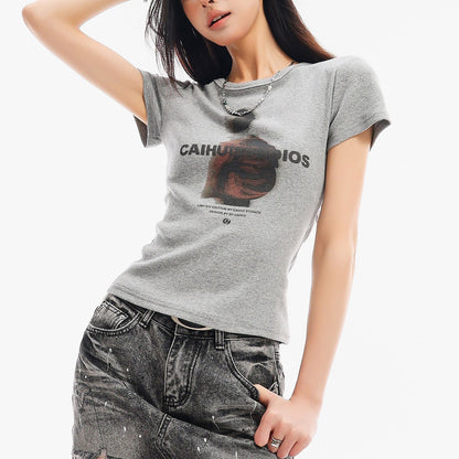 QIUQIU_STUDIO_American_Portrait_Print_Slim_Waist_Crewneck_Women&