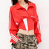 QIUQIU_STUDIO_American_Retro_Cinched_Waist_Tie_Stand_Collar_Zipper_Women&